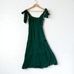 Reformation Twilight Dress in Emerald Green Size 2P